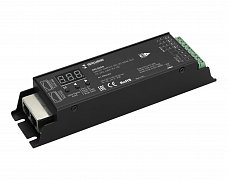 INTELLIGENT ARLIGHT Декодер SMART-DMX512-304-83-RDM-SUF Black (12-48V, 4x8A, RJ-45) (IARL, IP20 Металл, 5 лет)
