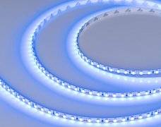 Светодиодная лента RT 2-5000 12V Blue 5mm 2x (3528, 600 LED, LUX) (Arlight, 9.6 Вт/м, IP20)