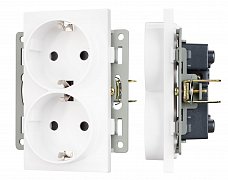 Механизм электрической розетки SCT-MEUD-PL-WH (250V, 16A) (Arlight, -)