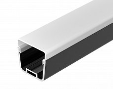 Профиль с экраном LINE-D-3734-2000 TETRA BLACK+OPAL (Arlight, Алюминий)
