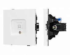Механизм компьютерной розетки SCT-TENDO-MPC1-SFPL-WH (RJ-45, CAT6) (Arlight, Матовый белый)