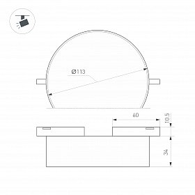Светильник MAG-MICROCOSM-RONDO-R113-12W Day4000 (BK, 100 deg, 24V) (Arlight, IP20 Металл, 3 года)