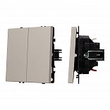 ARL NOBE Выключатель 2 кл софт-тач кашемир SWT-MK02-SFPL-CA (250V, 10A) (Arlight, -)