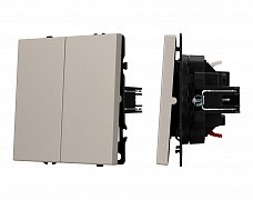 ARL NOBE Выключатель звонковый 2 кл софт-тач кашемир SWT-MKR2-SFPL-CA (250V, 10A) (Arlight, -)