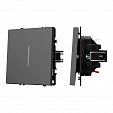 ARL NOBE Выключатель 1 кл подсветка софт-тач серый базальт SWT-MK01-SFPL-L-GR (250V, 10A) (Arlight, -)