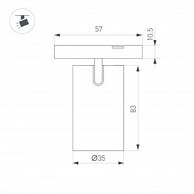 Светильник MAG-MICROCOSM-SPOT-R35-5W Warm3000 (BK, 36 deg, 24V) (Arlight, IP20 Металл, 3 года)