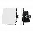 ARL NOBE Выключатель перекрёстный 1 кл софт-тач белый кварц SWT-MKX1-SFPL-WH (250V, 10A) (Arlight, -)