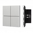 INTELLIGENT ARLIGHT Кнопочная панель KNX-304-23-IN Silver (BUS, Frameless) (IARL, IP20 Металл, 2 года)