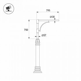 Кронштейн OXOR-SB1-1 BLACK (Arlight, Сталь)