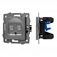 Механизм компьютерной розетки двойной SCT-MPC2-PL-GR-V (RJ-45, CAT6) (Arlight, -)