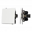 Механизм выключателя одноклавишный проходной SWT-TENDO-MKP1-SFPL-WH (230V, 10A) (Arlight, Матовый белый)