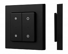 INTELLIGENT ARLIGHT Кнопочная панель SMART-RF-801-22-MULTI черная, квадрат. (3V, пластик, 2.4G) (IARL, IP20 Пластик, 5 лет)