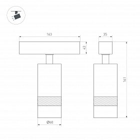 Светильник MAG-SPOT-ZOOM-45-R60-15W Day4000 (WH, 15-50 deg, 24V) (Arlight, IP20 Металл, 3 года)