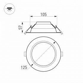 Светильник IM-125WH-Cyclone-10W White (Arlight, Металл)