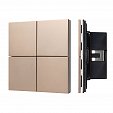 INTELLIGENT ARLIGHT Кнопочная панель KNX-304-23-IN Champagne (BUS, Frameless) (IARL, IP20 Металл, 2 года)