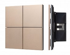 INTELLIGENT ARLIGHT Кнопочная панель KNX-304-23-IN Champagne (BUS, Frameless) (IARL, IP20 Металл, 2 года)