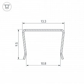 Профиль гибкий WPH-FLEX-1212-1000  (Arlight, Сталь)