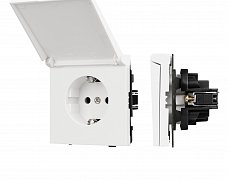 Механизм розетки влагозащищённый SCT-TENDO-MCP-SFPL-WH (230V, 16A) (Arlight, Матовый белый)