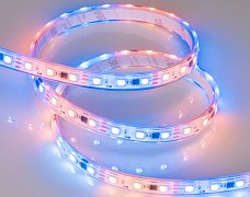 Светодиодная лента герметичная SPI-PFS-B60-12mm 12V RGB-PX3 (14.4W/m, IP68, 5060, 5m) (Arlight, бегущий огонь)