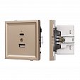 Механизм USB розетки SCT-TENDO-MUAC-PL-GD (5V, 3A, QC3) (Arlight, Песочный)
