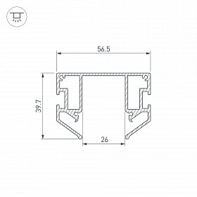 Профиль-держатель MAG-STRETCH-25-2000 (5LN) (Arlight, Алюминий)