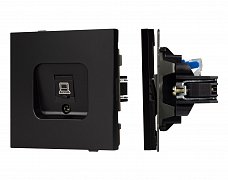 Механизм компьютерной розетки SCT-TENDO-MPC1-PL-BK (RJ-45, CAT6) (Arlight, Черный)