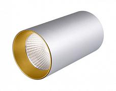 Светильник накладной SP-POLO-R85-1-15W Warm White 40deg (Silver, Gold Ring) (Arlight, Металл)