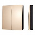 INTELLIGENT ARLIGHT Кнопочная панель KINETIC-801-22-2G-WP-SUF Gold (No battery, IP67, 433Mhz) (IARL, IP67 Пластик, 3 года)