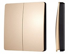 INTELLIGENT ARLIGHT Кнопочная панель KINETIC-801-22-2G-WP-SUF Gold (No battery, IP67, 433Mhz) (IARL, IP67 Пластик, 3 года)