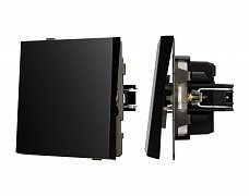 Механизм выключателя одноклавишный непроходной SWT-TENDO-MK01-PL-BK (230V, 10A) (Arlight, Черный)