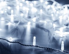 Светодиодная гирлянда ARD-STRING-PRO-10000-WHITE-100LED-FLASH WHITE (230V, 7W) (Ardecoled, IP65, 2 года)