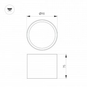 Светильник SP-BISCOTTO-R90-8W Warm3300-MIX (BK-GD, 80 deg, 230V) (Arlight, IP54 Металл, 5 лет)