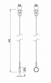 Держатель трека ART-APRIORI-HOLDER-HANG-TUBE-L1500 (BK) (Arlight, IP20 Металл, 3 года)