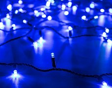 Светодиодная гирлянда ARD-STRING-CLASSIC-10000-BLACK-100LED-FLASH BLUE (230V, 7W) (Ardecoled, IP65, 1 год)