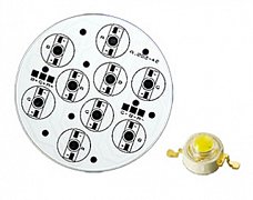 Плата D95-9E 3R-3G-3B Emitter (9x LED, 000-42) (Turlens, -)