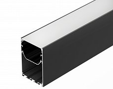 Профиль LINE-S-5075-2000 BLACK (Arlight, Алюминий)