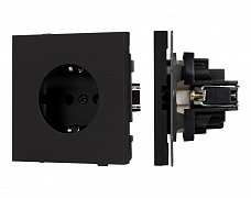 Механизм электрической розетки SCT-TENDO-MEU1-SFPL-BK (230V, 16A) (Arlight, Матовый черный)