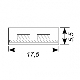 Светодиодная лента RTW 2-5000P 24V Warm2700 2x2 (3528, 1200 LED, LUX) (Arlight, 19.2 Вт/м, IP66)