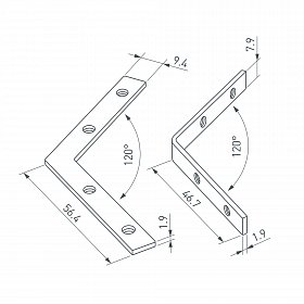 Соединитель профиля LINE-6070-120 Set (Arlight, Металл)