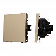 ARL NOBE Выключатель проходной 1 кл подсветка софт-тач золотой песок SWT-MKP1-SFPL-L-GD (250V, 10A) (Arlight, -)