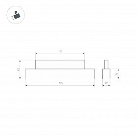 Светильник MAG-ORIENT-FLAT-L235-8W Day4000 (WH, 100 deg, 48V) (Arlight, IP20 Металл, 5 лет)