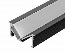 Профиль SL-BEVEL-W32-F-2000 ANOD BLACK (Arlight, Алюминий)
