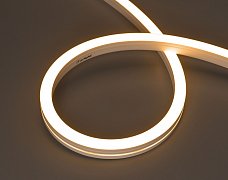 Лента герметичная MOONLIGHT-SIDE-A140-12x17mm 24V Warm2700 (9.6 W/m, IP67, 5m, wire x2) (Arlight, Вывод боковой, 5 лет)