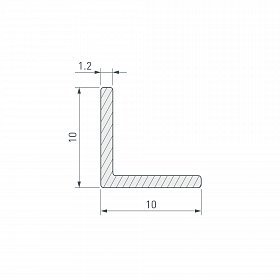 Уголок ARH-W10x10x1,2-3000 ANOD (Arlight, Алюминий)