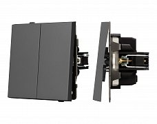 Механизм выключателя управления шторами SWT-TENDO-MKR2-SFPL-GR (230V, 10A) (Arlight, Матовый графитовый)