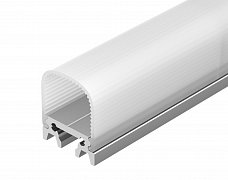 Профиль с экраном ALU-SQR-2000 ANOD+FROST (Arlight, Алюминий)