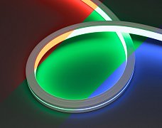 Лента герметичная MOONLIGHT-PRO-TOP-X360-20x20mm 24V RGB (12 W/m, IP67, 10m, wire x2) (Arlight, Вывод боковой, 5 лет)