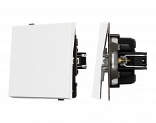 Механизм выключателя одноклавишный проходной SWT-TENDO-MKP1-PL-WH (230V, 10A) (Arlight, Белый)