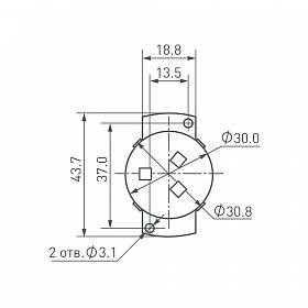 Флэш-модуль SOLEX-DMX-D30-3LED-12V RGB с держателем (Arlight, Герметичный)