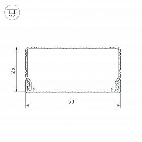 Профиль ARL-SOLEX-5025-1000 ANOD (Arlight, Алюминий)